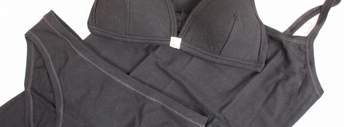 Intimo nero cotone bio